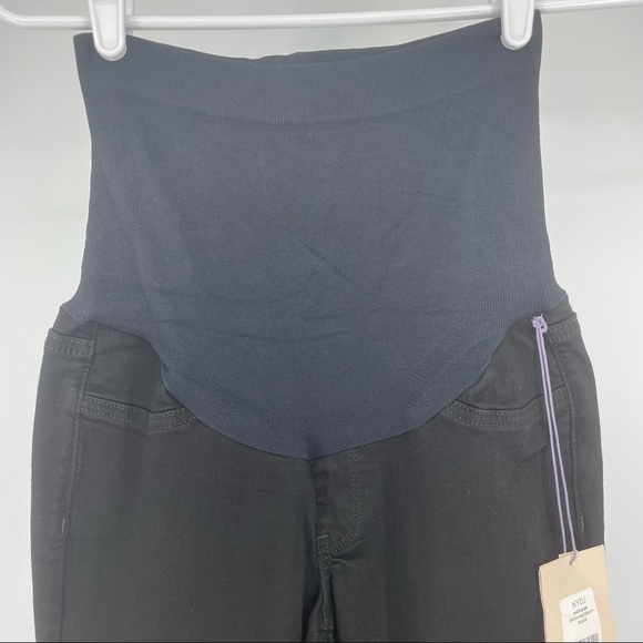 NYDJ NWT SKINNY MATERNITY BLACK OVER THE BELLY JEANS 0 - Picture 4 of 9